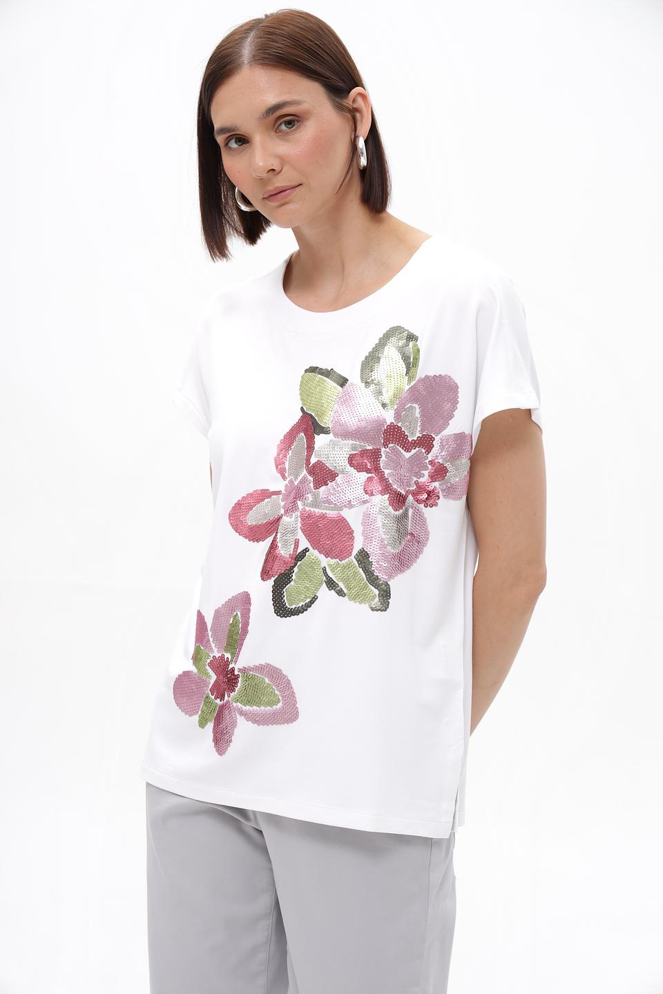 Футболка Bianca с цветами