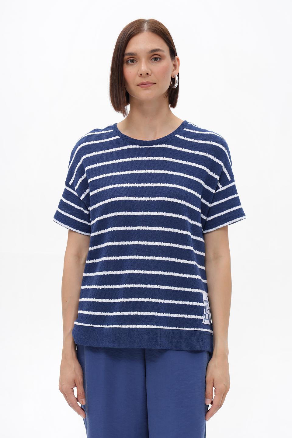 Пуловер Lecomte в полоску