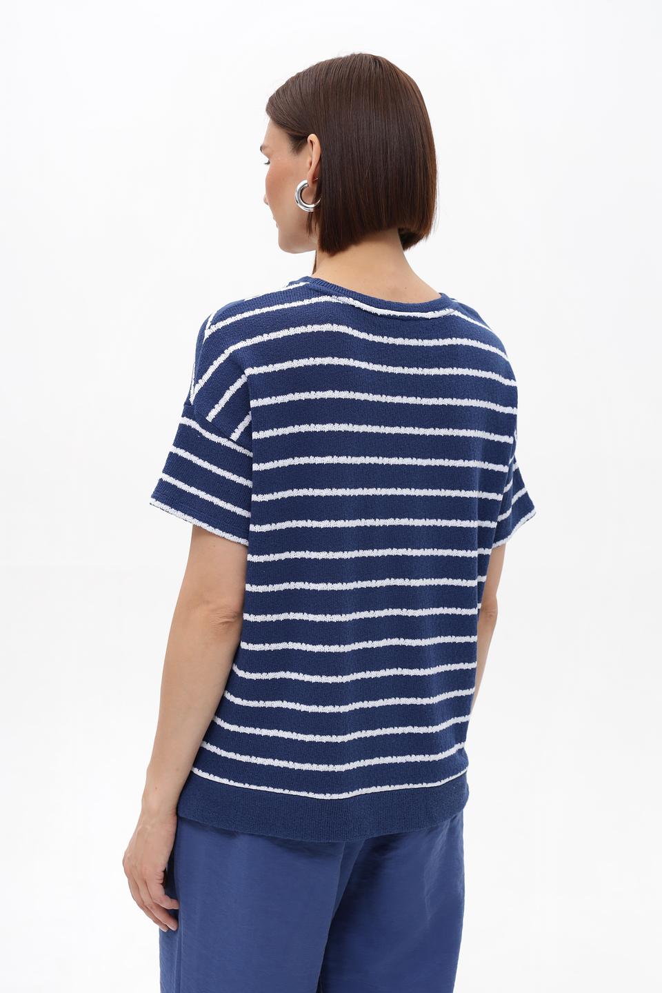 Пуловер Lecomte в полоску