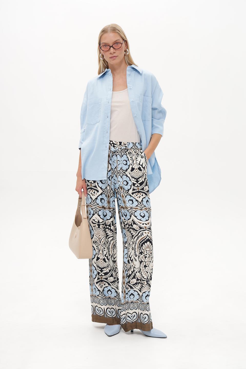 Брюки Monari с цветочным принтом