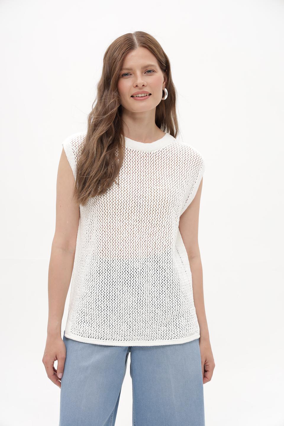 Жилет Tom Tailor ажурный белый