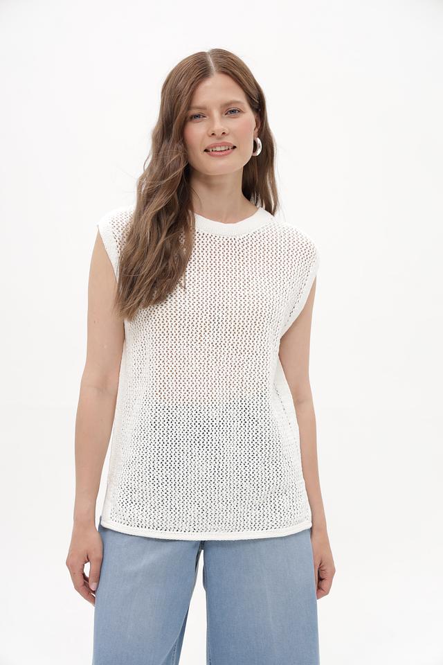 Жилет Tom Tailor ажурный белый