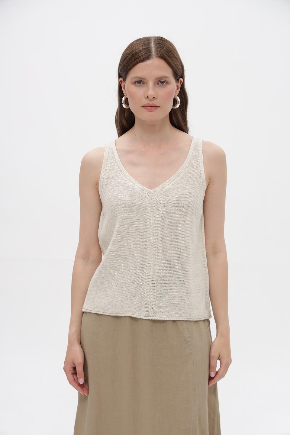 Топ Tom Tailor бежевый