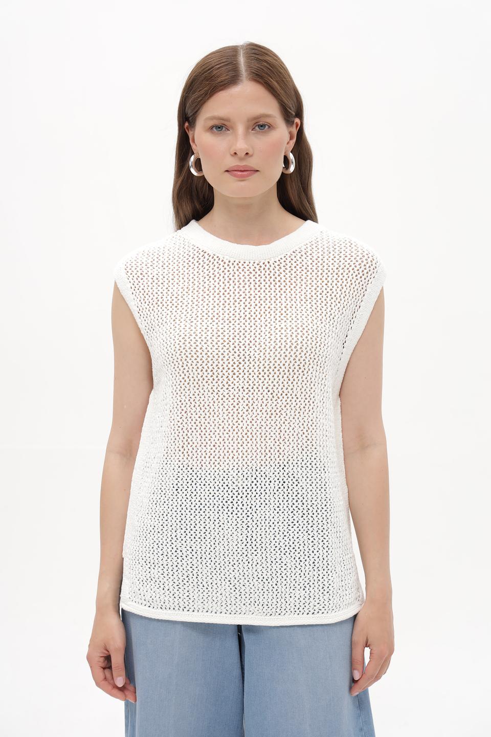 Жилет Tom Tailor ажурный белый