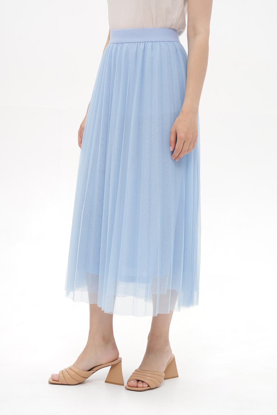 Юбка More and More плиссе голубая