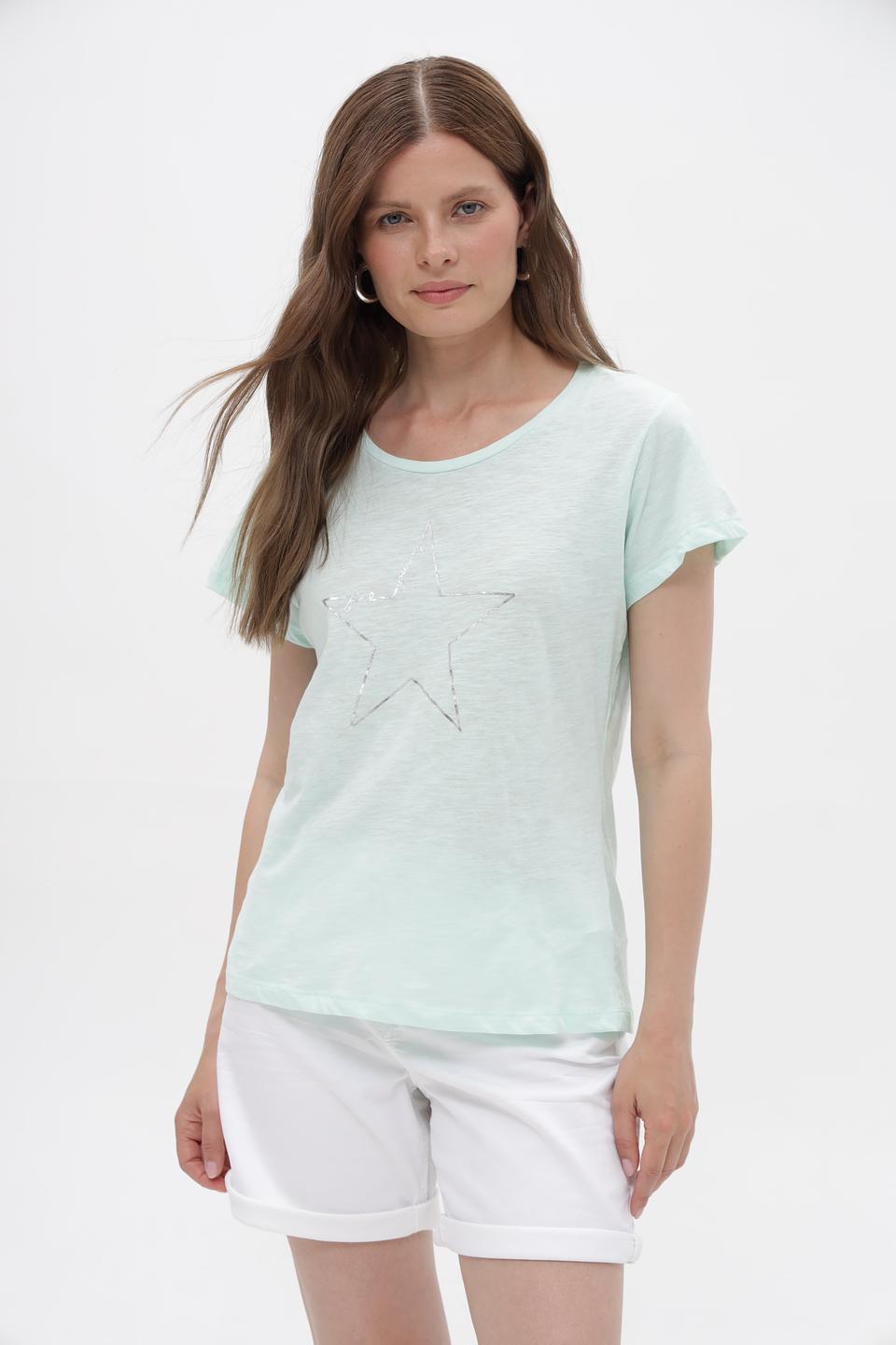 Футболка Broadway с звездой мятная