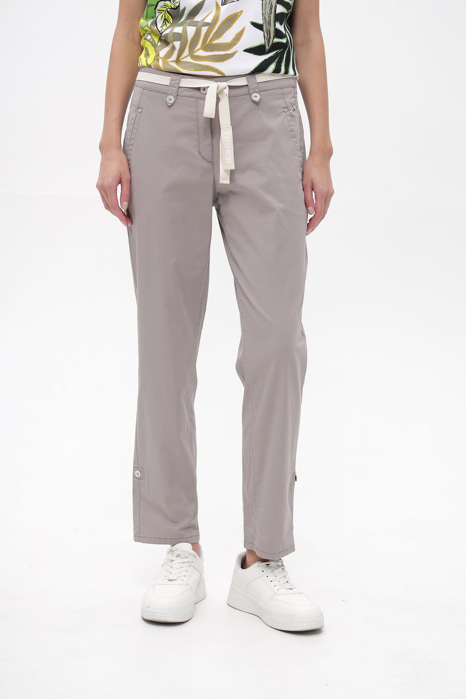 Брюки Ppep. серые с поясом