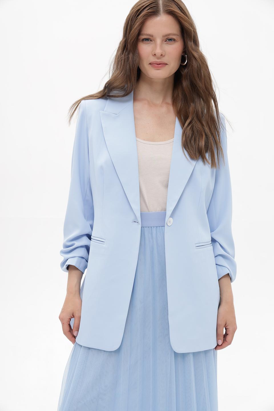Жакет Suza приталенный голубой