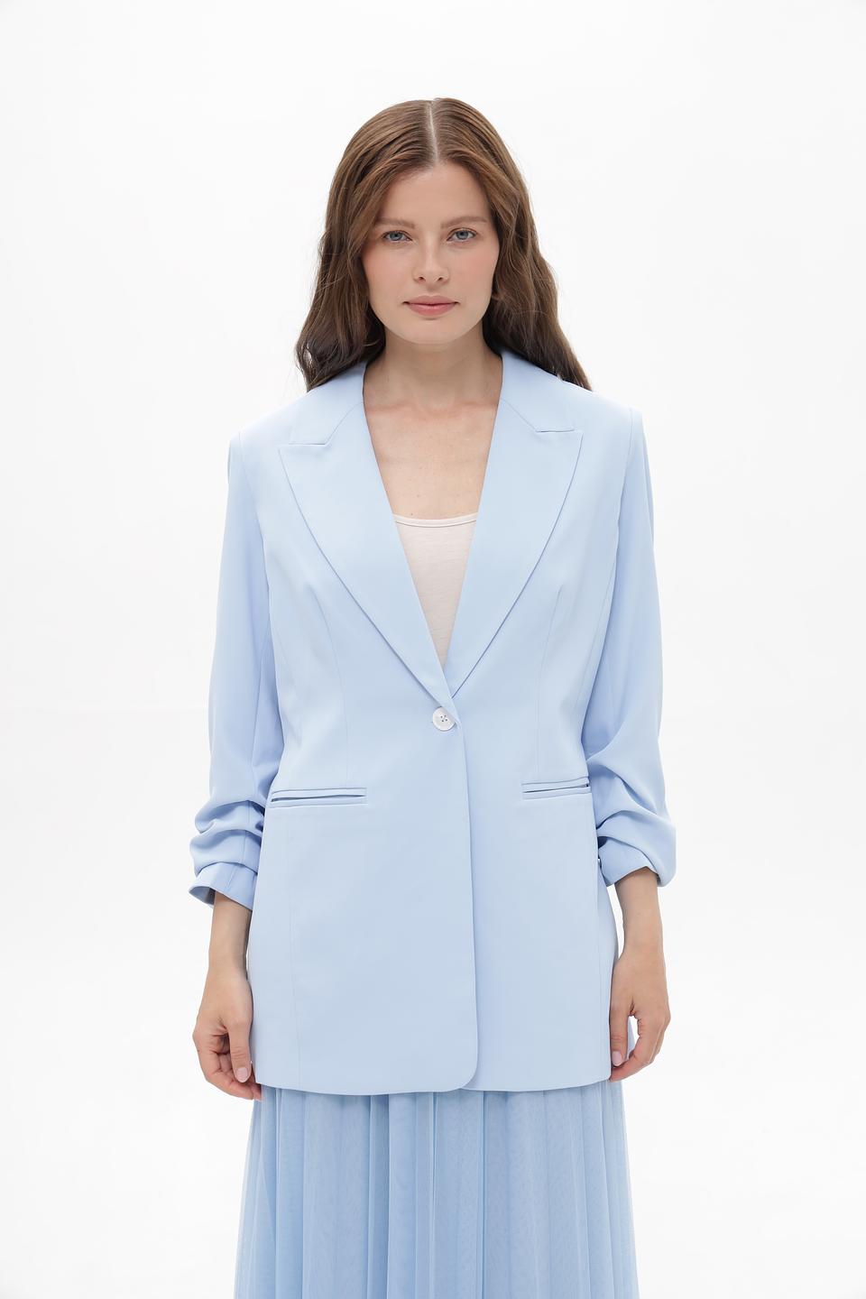 Жакет Suza приталенный голубой
