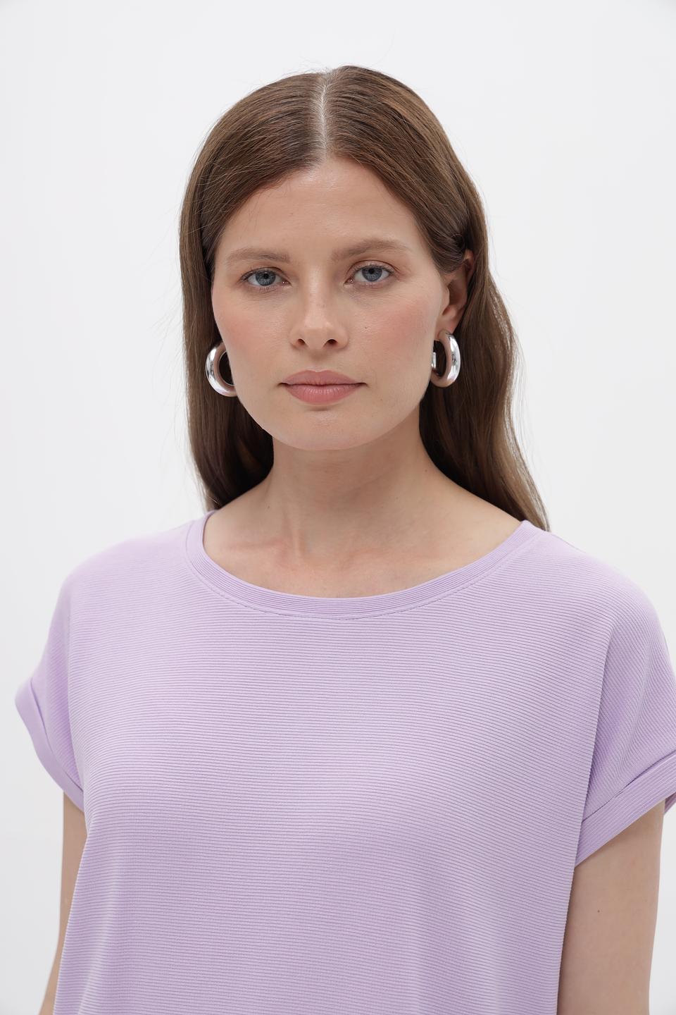 Блуза Betty and Co лавандовая с завязками