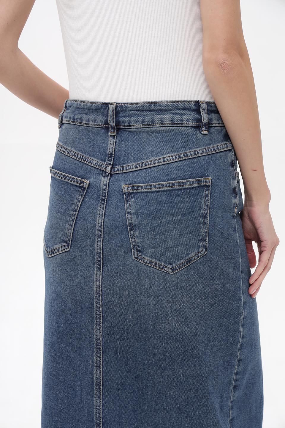 Юбка джинсовая Oui с разрезом