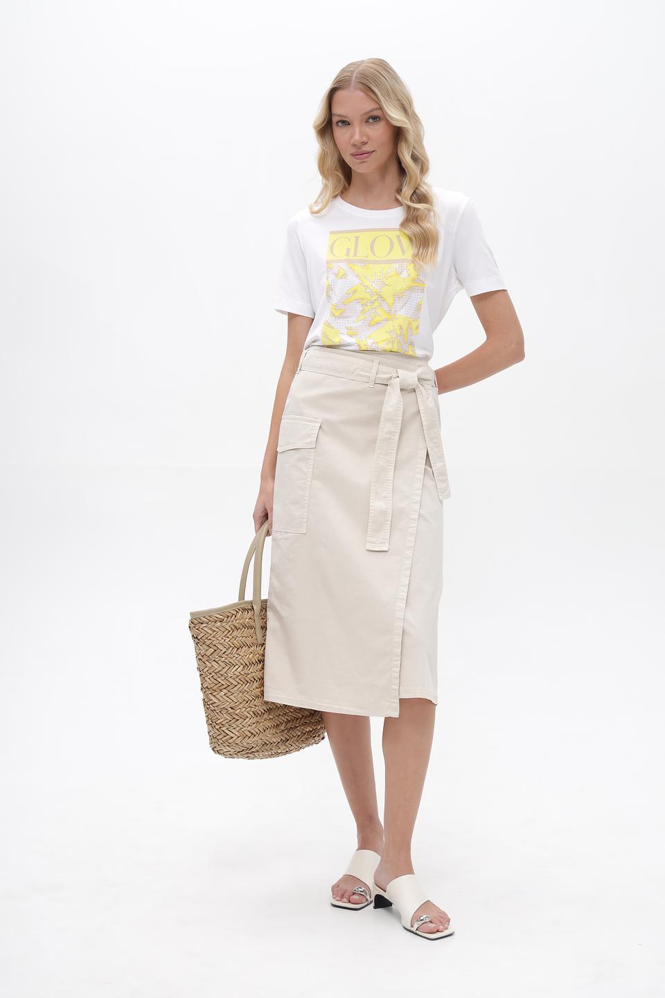 Юбка Gardeur с карманами бежевая