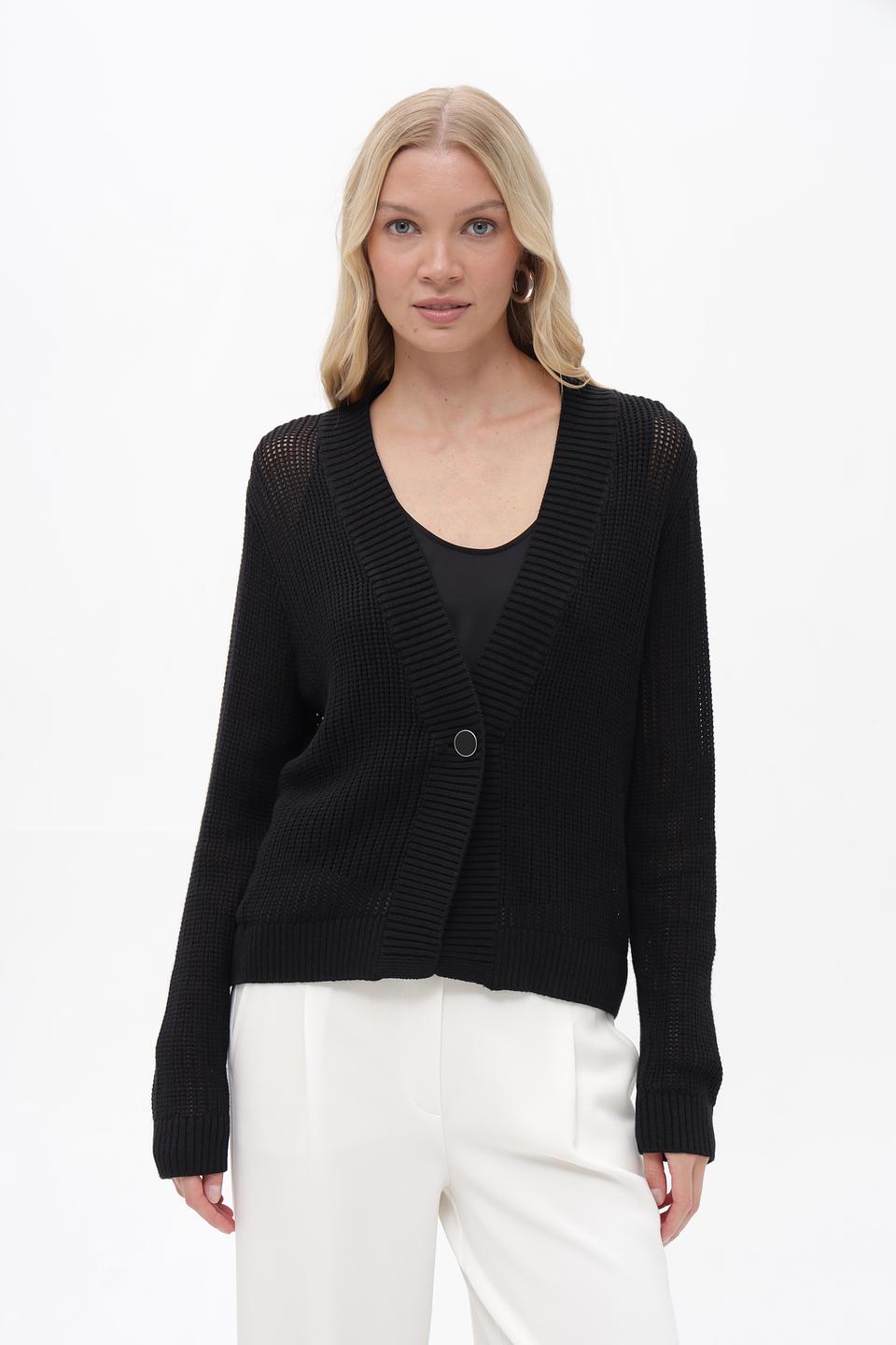 Жакет Gerry Weber чёрный вязаный