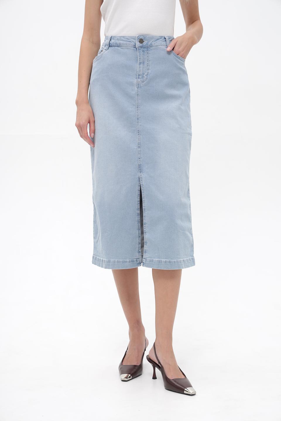 Юбка джинсовая Lebek голубая