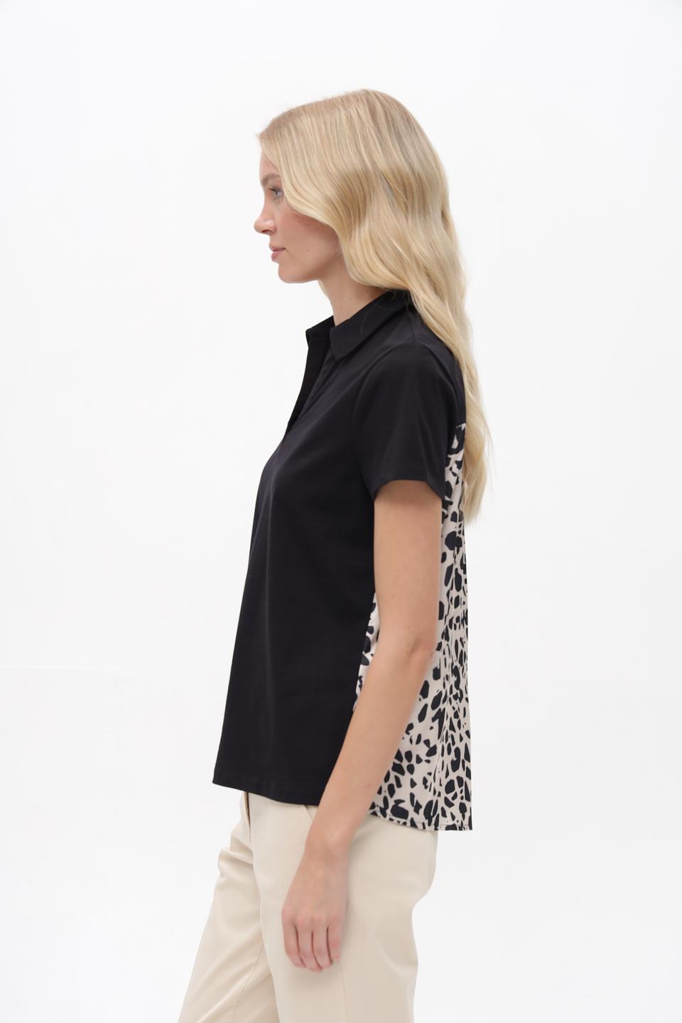 Блуза Taifun с принтом чёрный