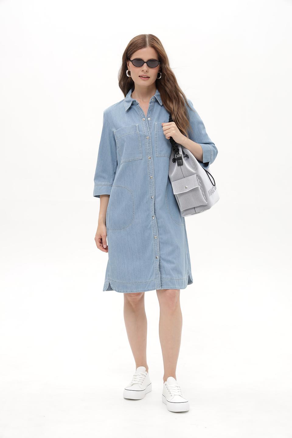 Платье рубашка Betty Barclay голубое