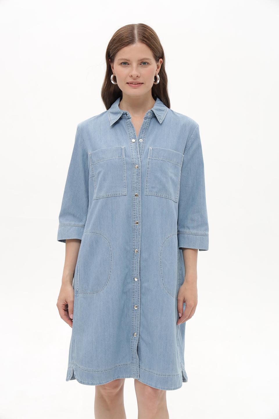 Платье рубашка Betty Barclay голубое