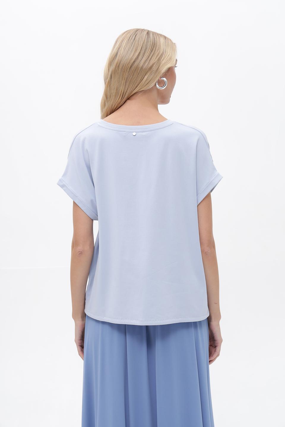 Блуза Oui с V-образным вырезом лавандовая