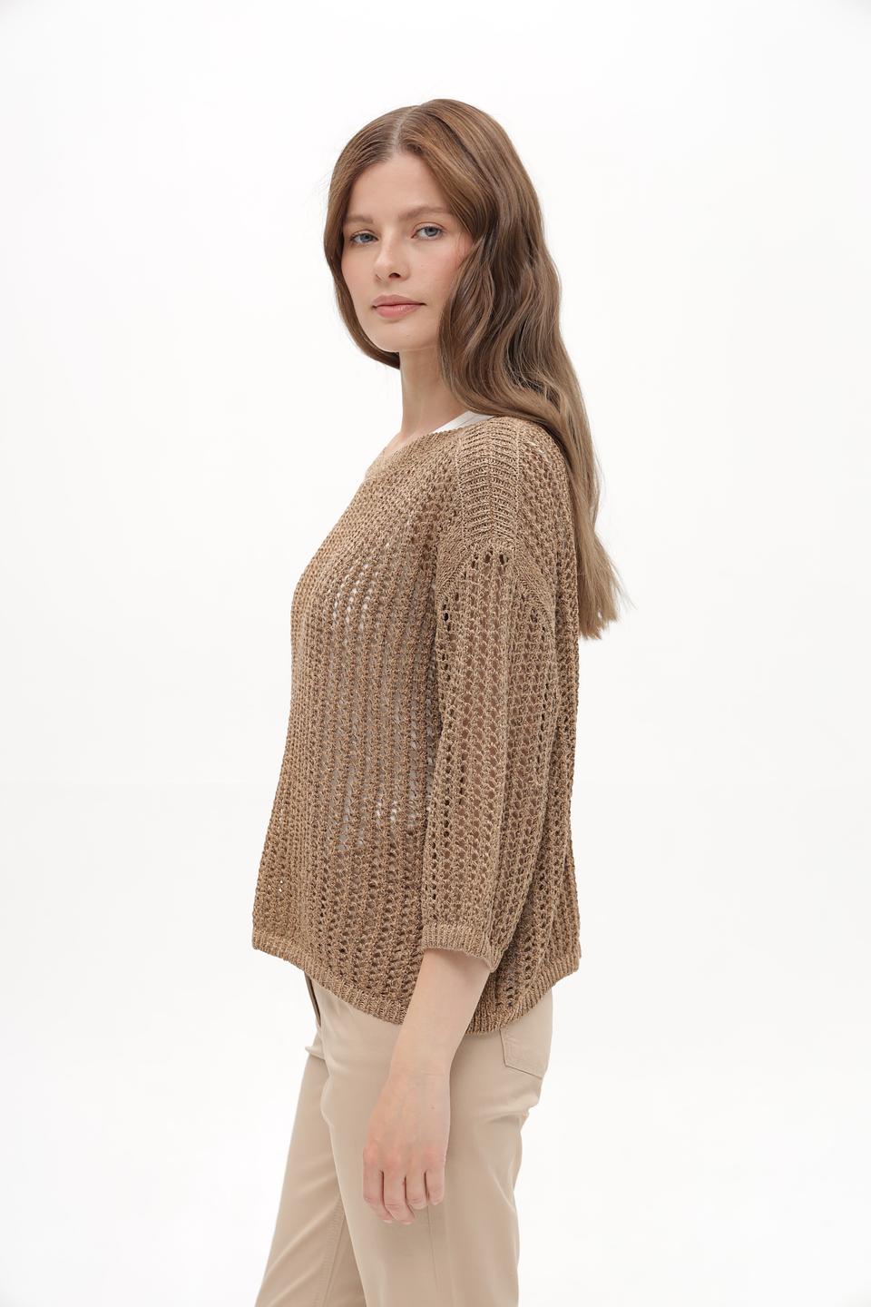 Пуловер Betty Barclay ажурный бежевый