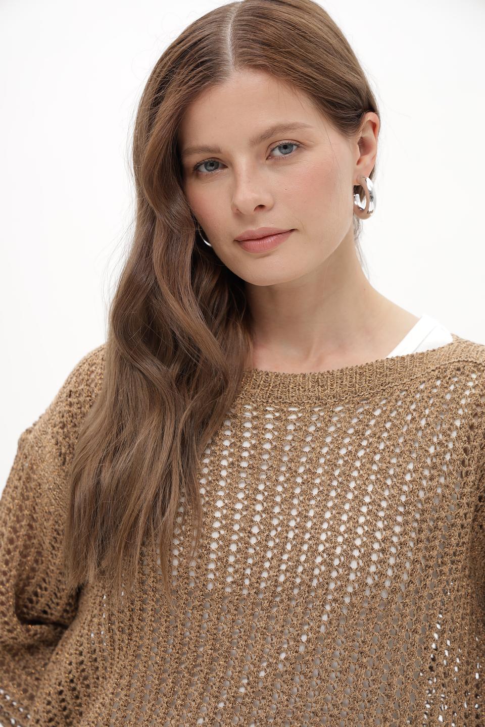 Пуловер Betty Barclay ажурный бежевый