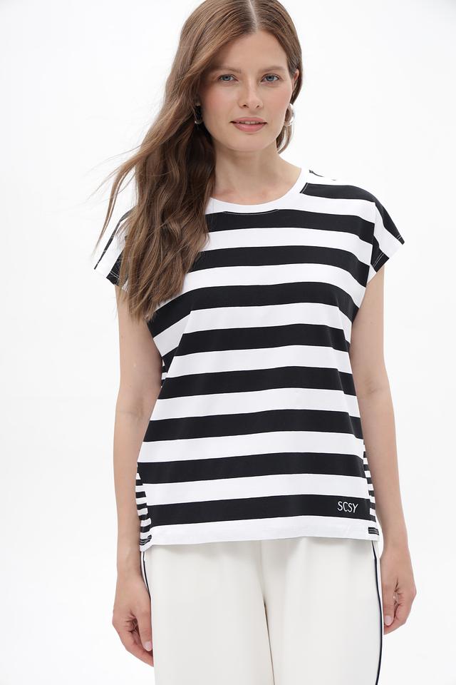 Футболка Betty Barclay в полоску чёрно-белая