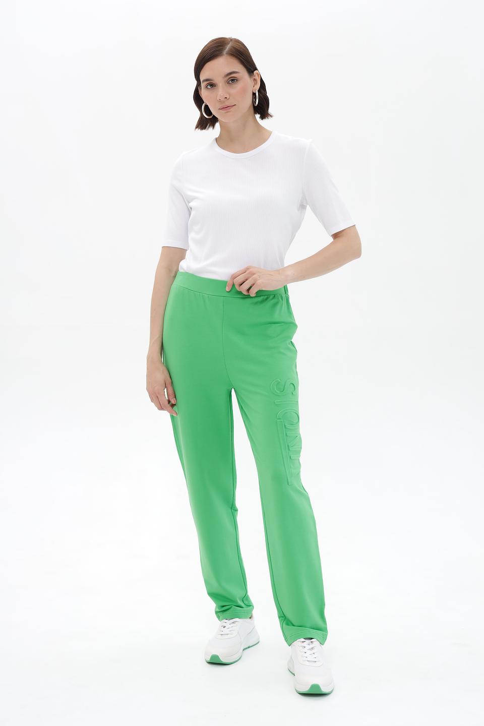 Брюки Passioni лайм с логотипом