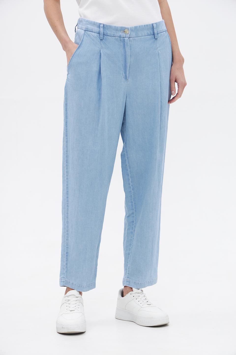 Брюки Gardeur голубые с защипами