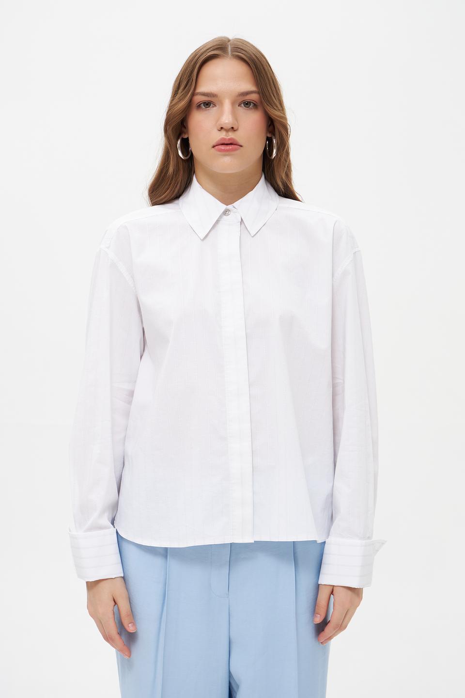 Блузка Marc Aurel оверсайз белая