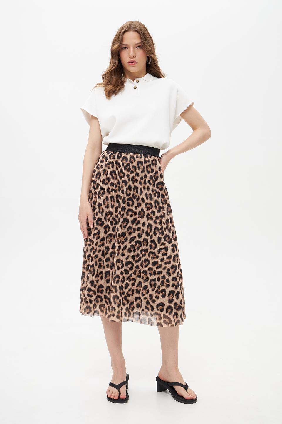 Юбка Oui с леопардовым принтом
