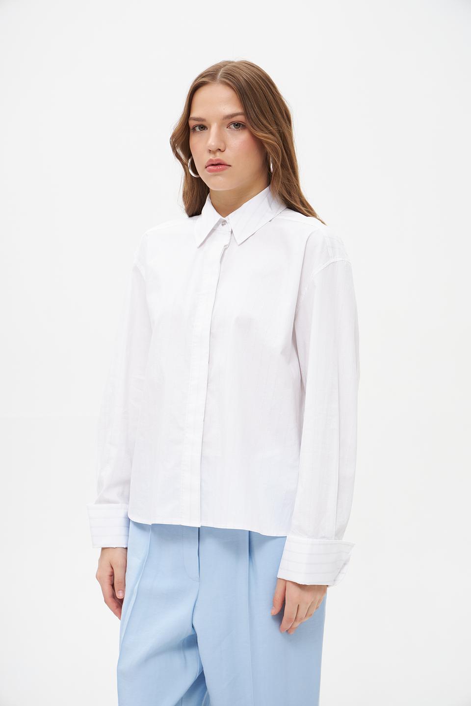 Блузка Marc Aurel оверсайз белая