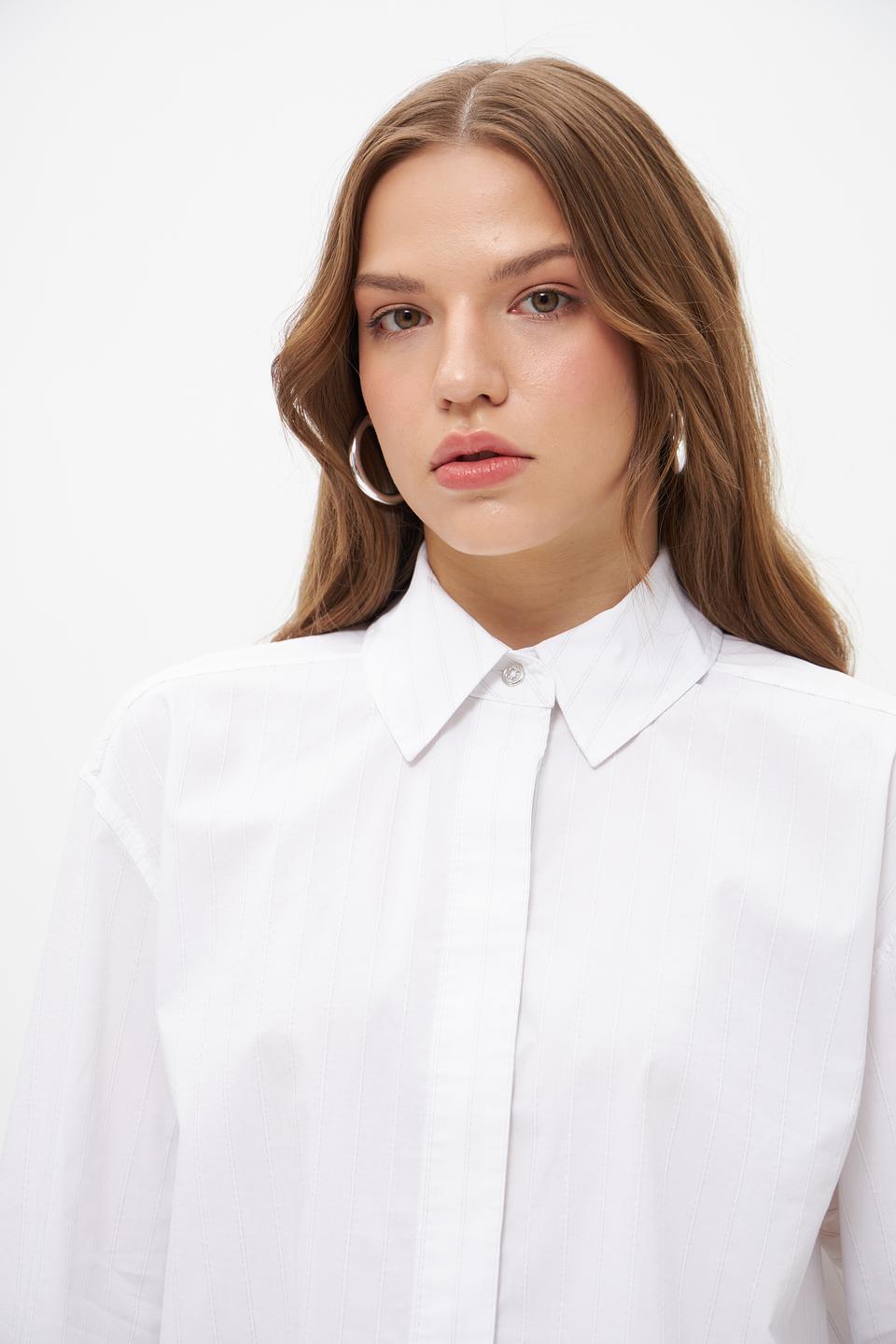 Блузка Marc Aurel оверсайз белая