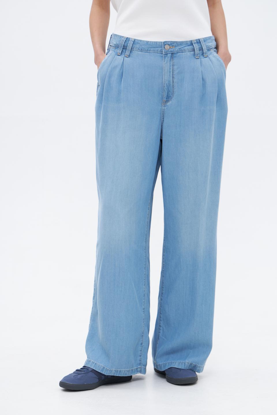 Брюки палаццо NYDJ голубые