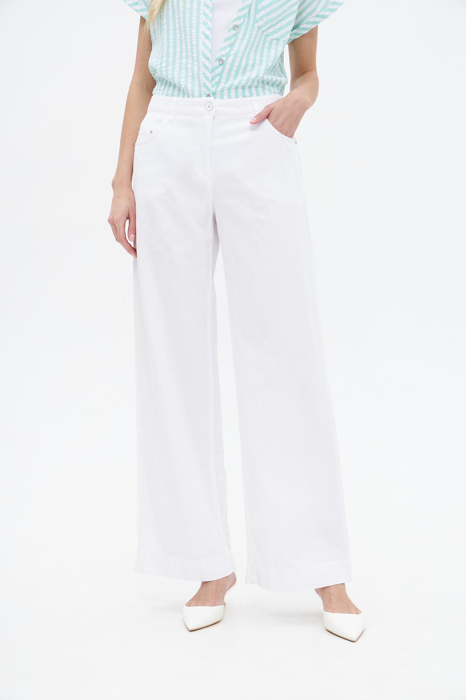Брюки Luisa Cerano белые клеш