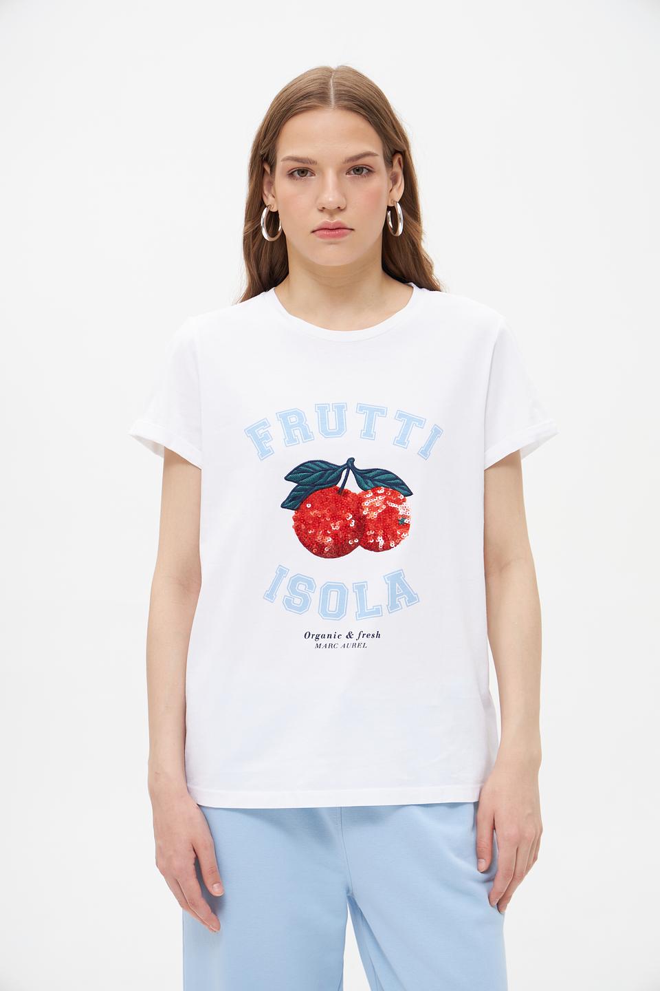 Футболка Marc Aurel с фруктовой аппликацией