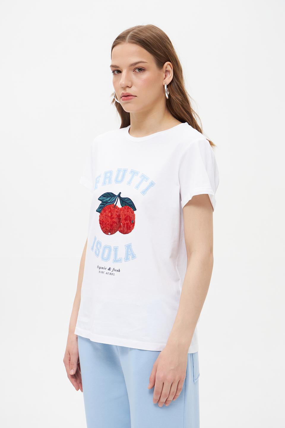 Футболка Marc Aurel с фруктовой аппликацией