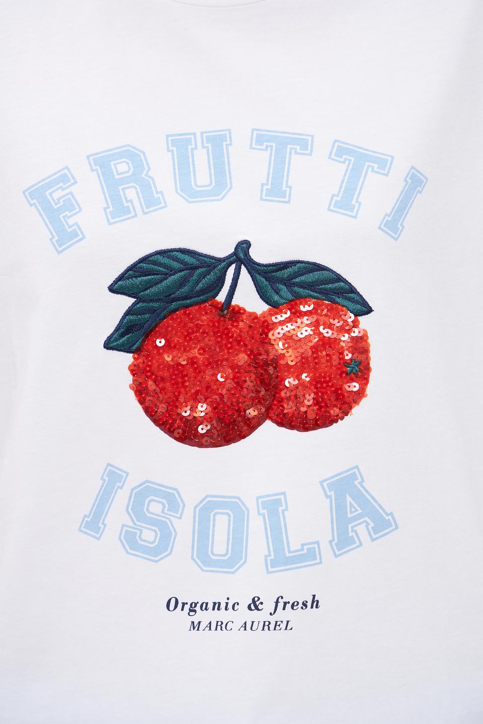 Футболка Marc Aurel с фруктовой аппликацией