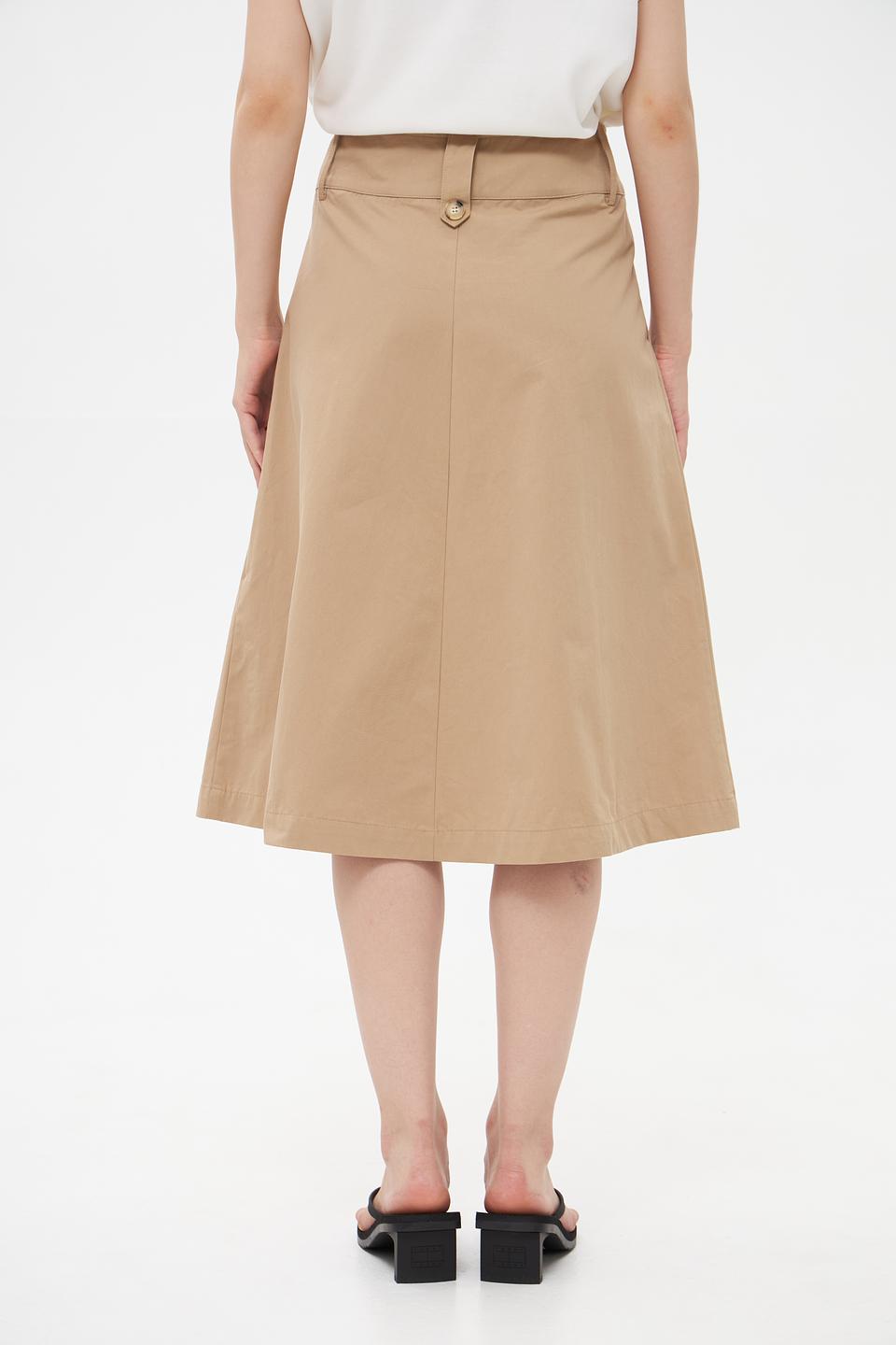 Юбка Oui карманы бежевая