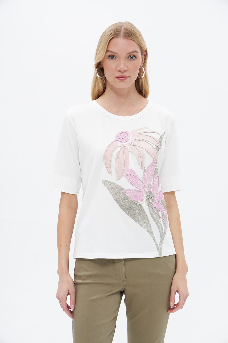 Футболка Bianca с цветочным принтом