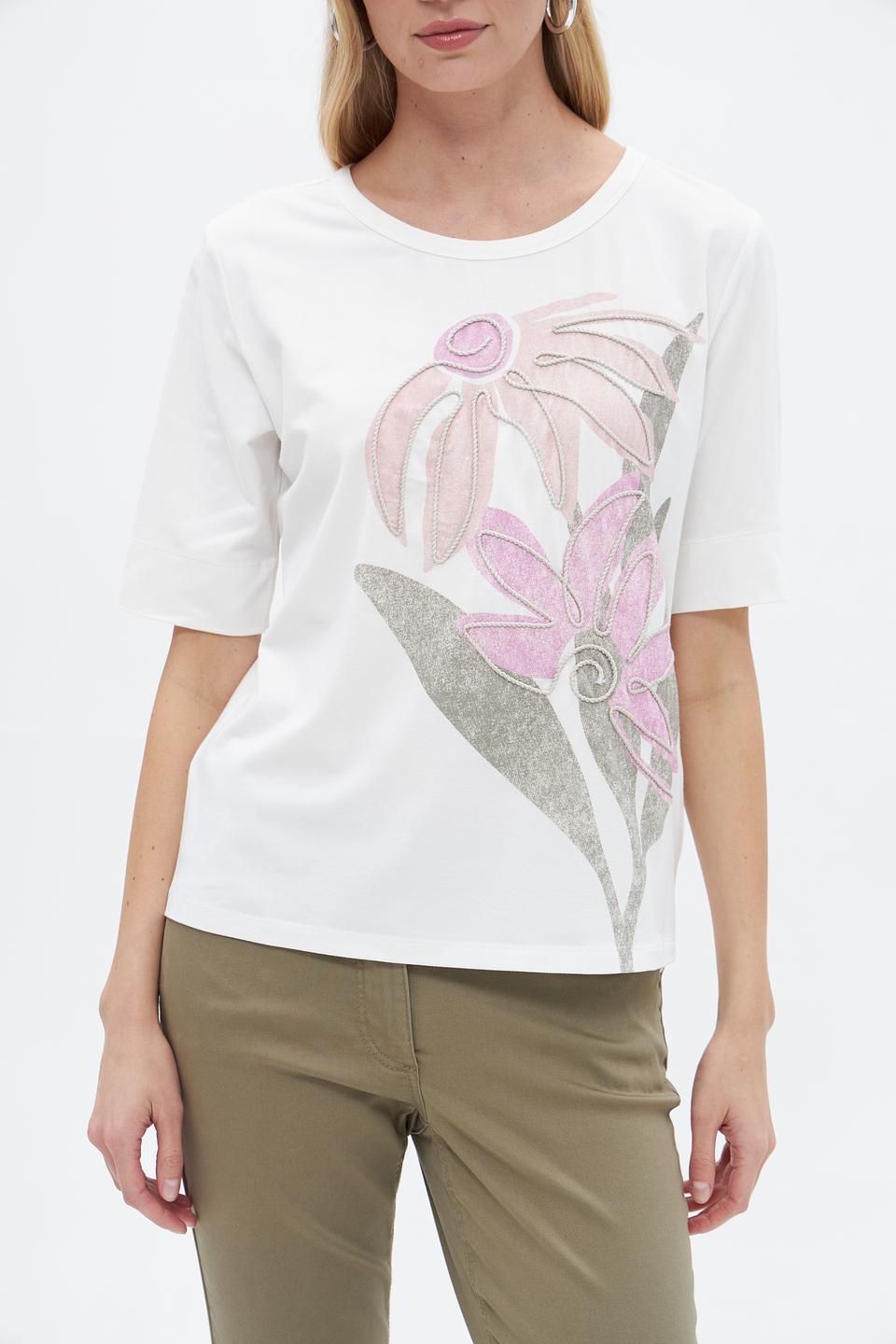 Футболка Bianca с цветочным принтом