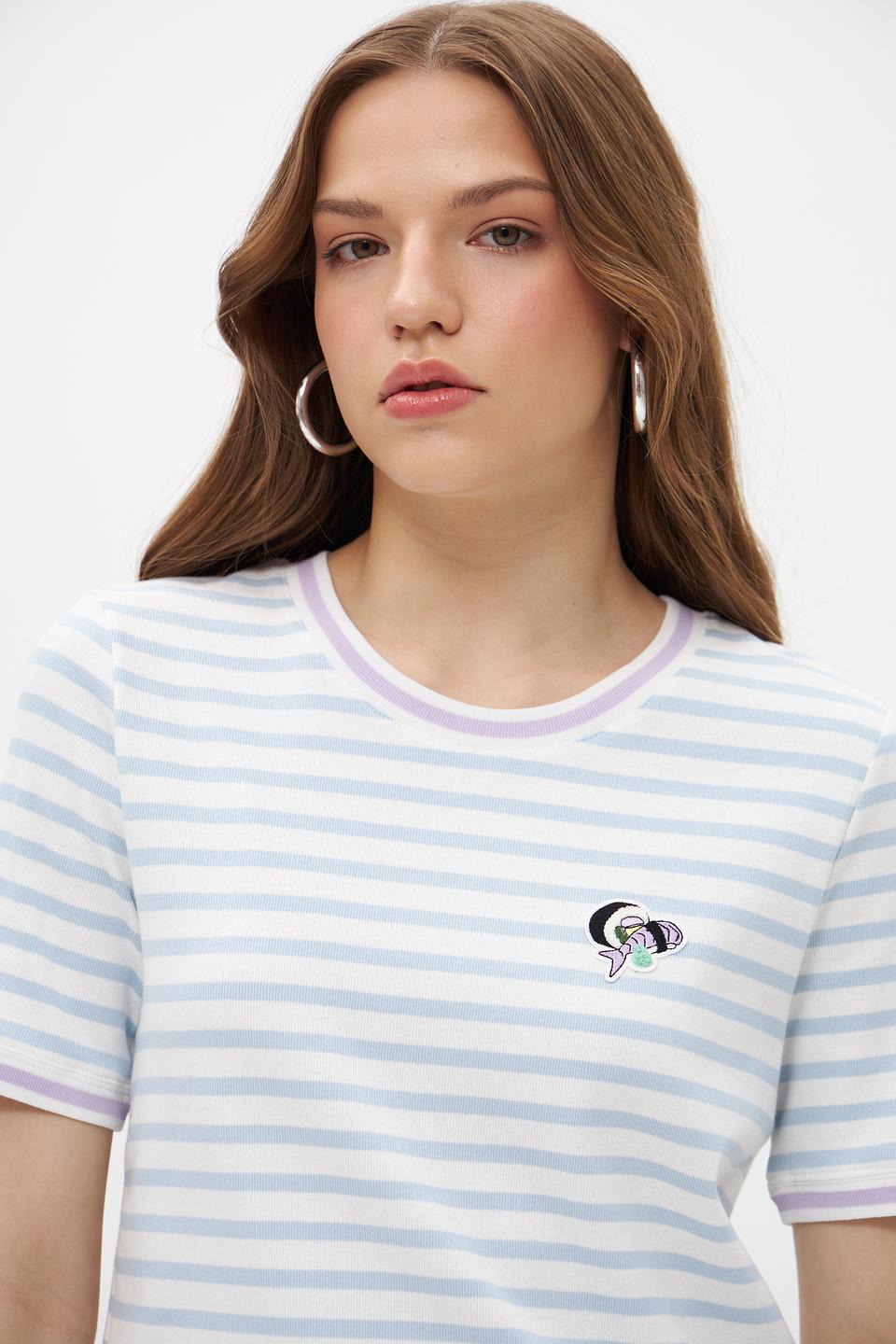 Футболка Marc Cain полоска голубая
