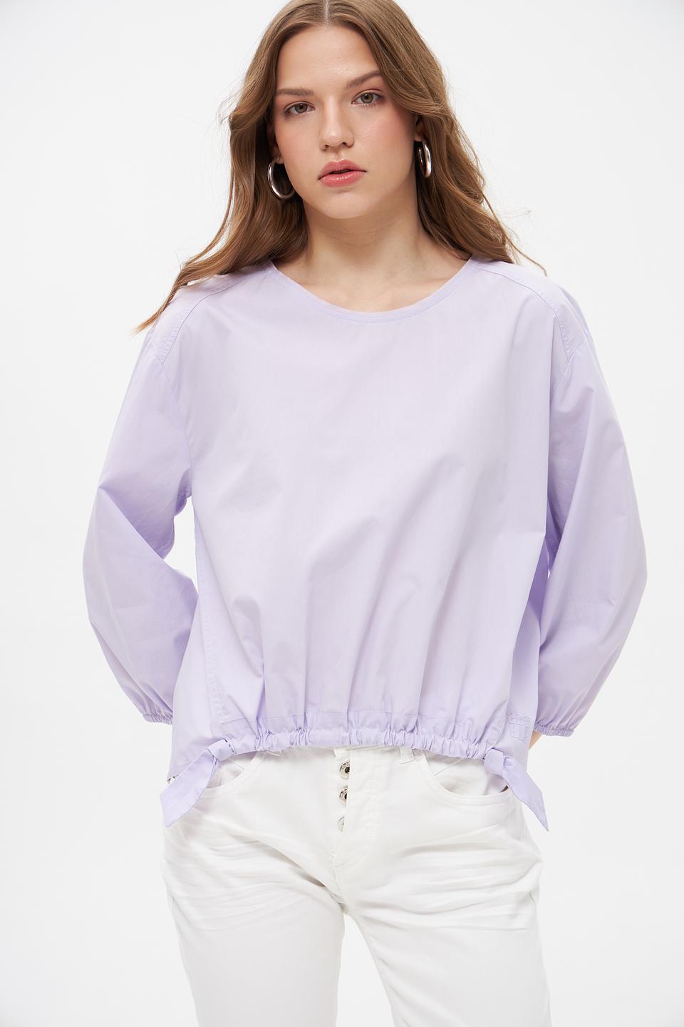 Блуза Marc Cain лавандовая с рукавами-фонариками