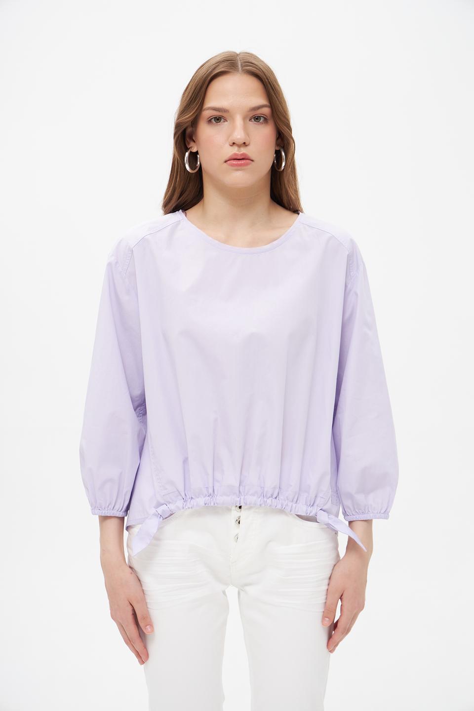 Блуза Marc Cain лавандовая с рукавами-фонариками