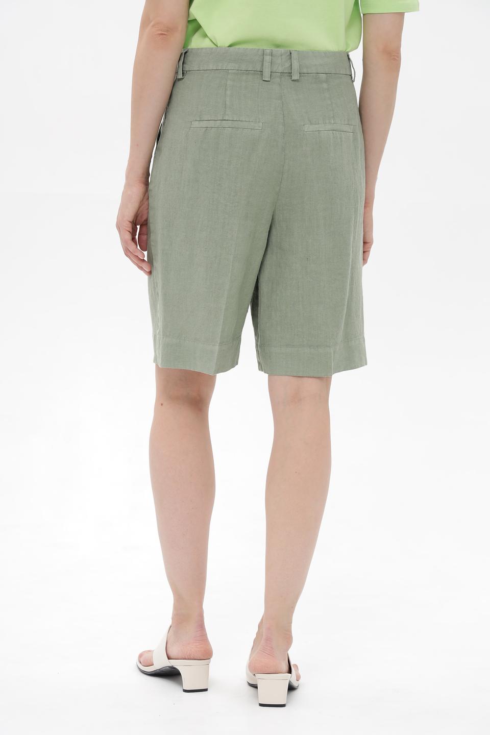 Шорты Oui из льна хаки