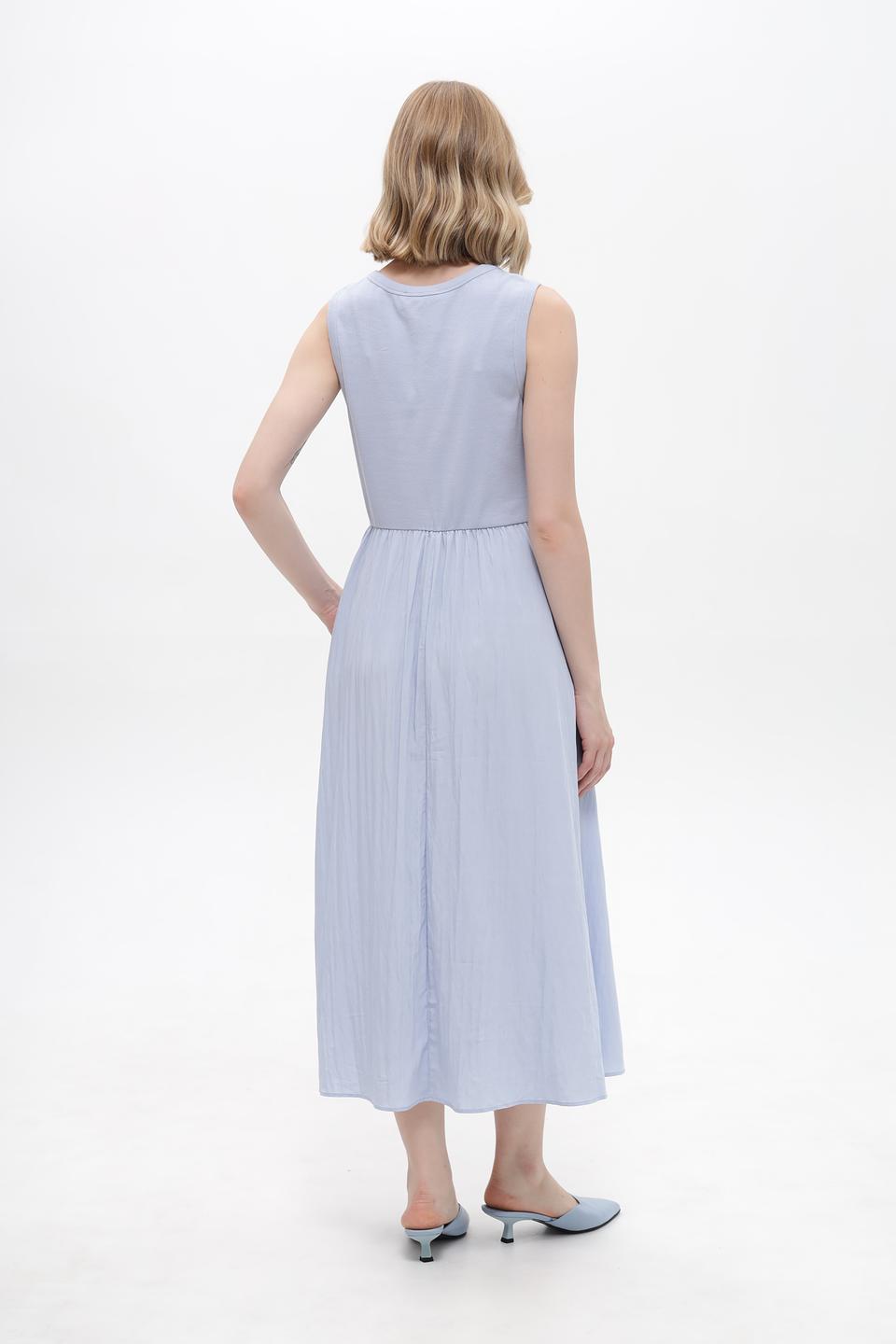 Платье Oui голубое миди