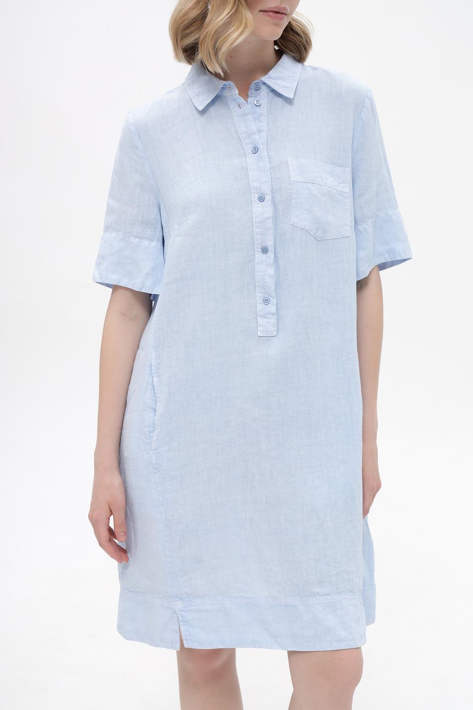 Платье рубашка Oui голубое