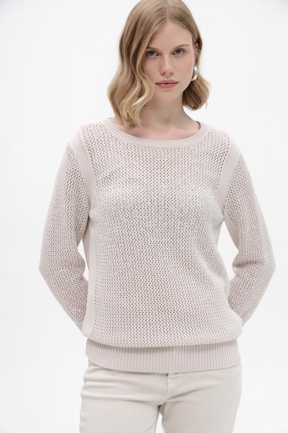 Пуловер Monari с ажурной вязкой