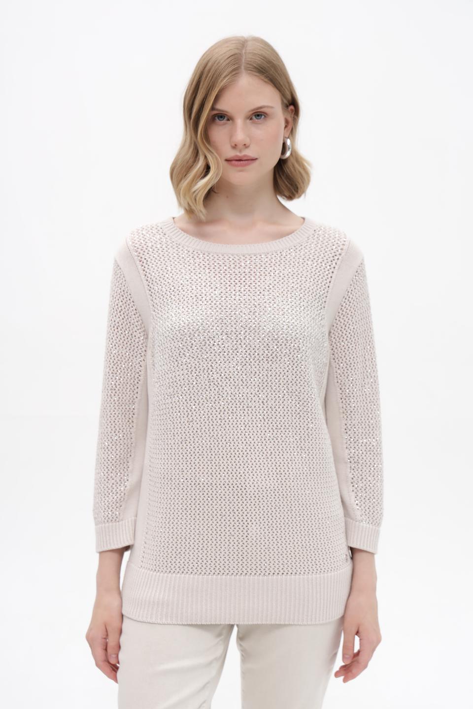 Пуловер Monari с ажурной вязкой
