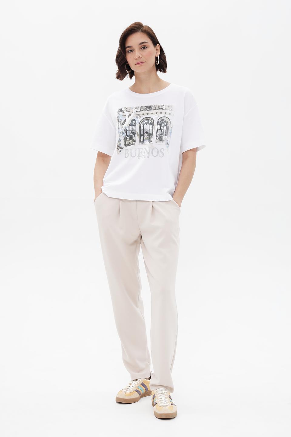 Брюки Monari бежевые с завязками