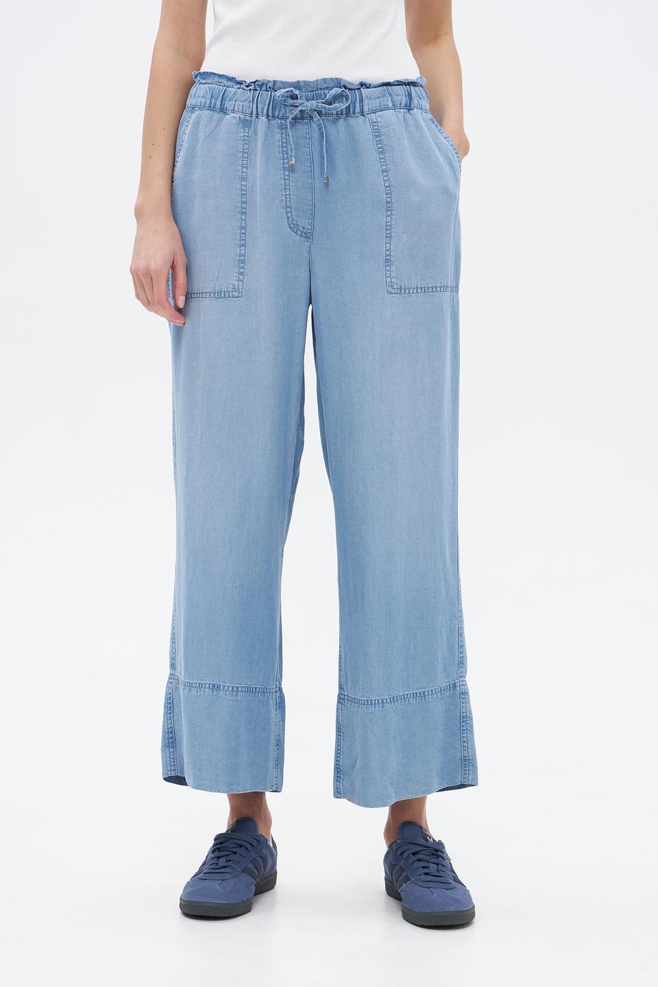 Брюки Lecomte кюлоты светло-голубые