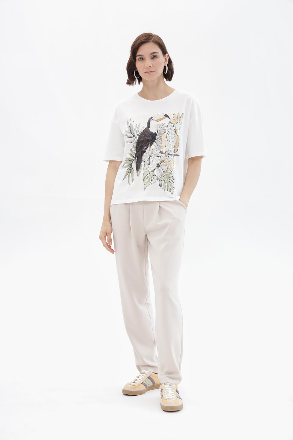 Футболка Monari с тропическим принтом